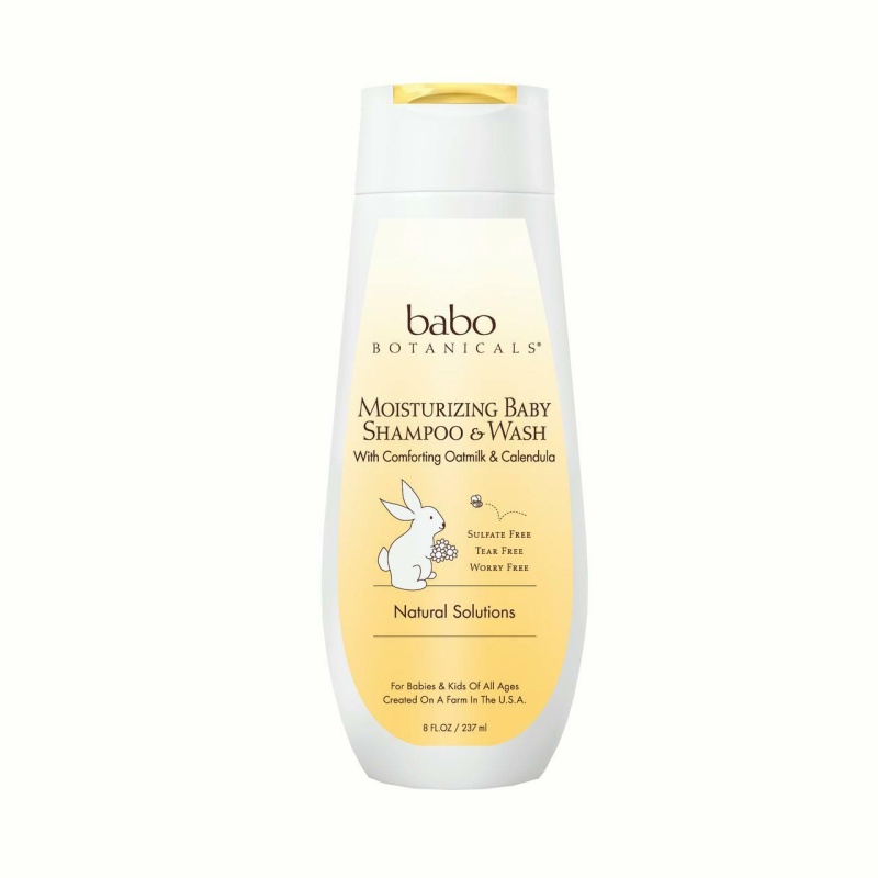 Babo Botanicals Moisturizing Baby Shampoo And Wash Oatmilk Calendula (8 Fl Oz)