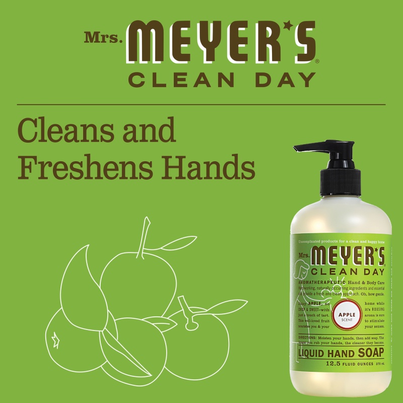 Mrs Meyers Liquid Hand Soap Apple (6X12.5Oz )