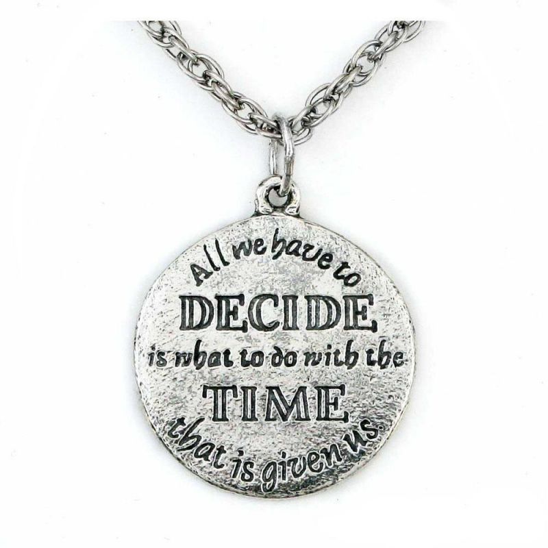 Wisdom Of Gandalf™ Pendant - Silver - 24" Stainless Steel Rope Chain