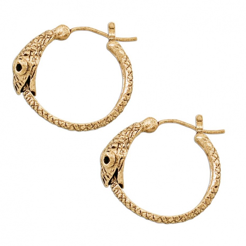 Gold Ouroboros Earrings