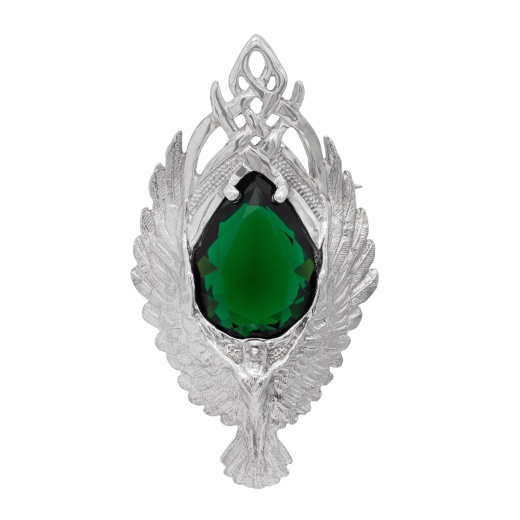Elessar The Elfstone - White Bronze Pendant or Brooch by Badali Jewelry