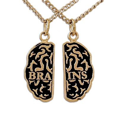 Gold Brains Friendship Necklaces