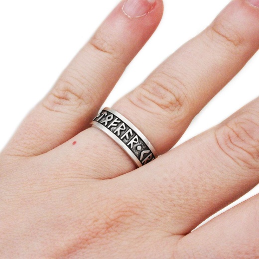 Luck - Magic - Power Futhark Rune Ring