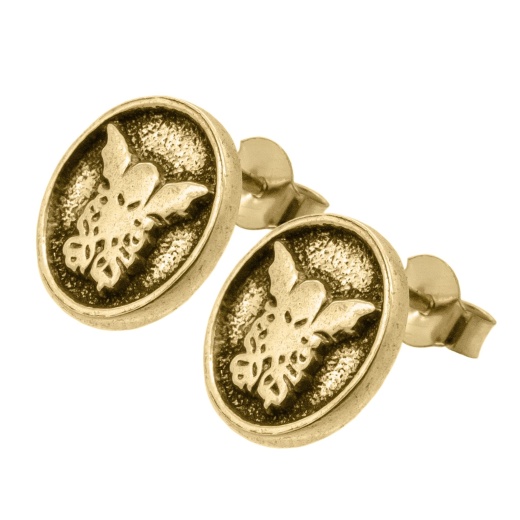 Gold Cthulhu Studs