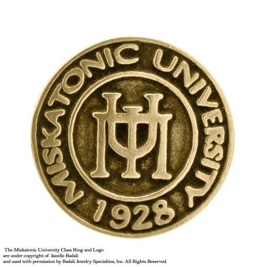 Gold Miskatonic University Cufflinks