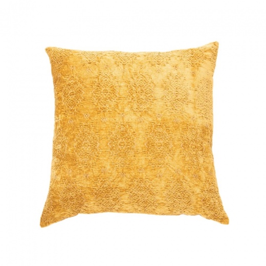 Toro Mustard Jacquard Velvet European Pillow