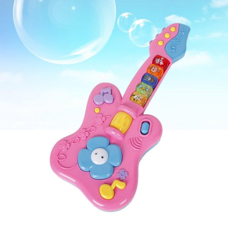 Mini Cartoon Electronic Guitar Musical Instrument Kids Educational Playing Toy