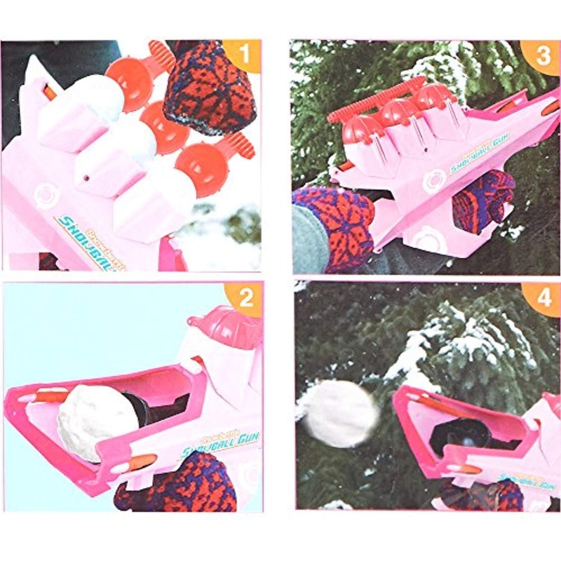 (Out Of Stock) Snowball Launcher | Winter Sonwball Gun Sport Game, Pink