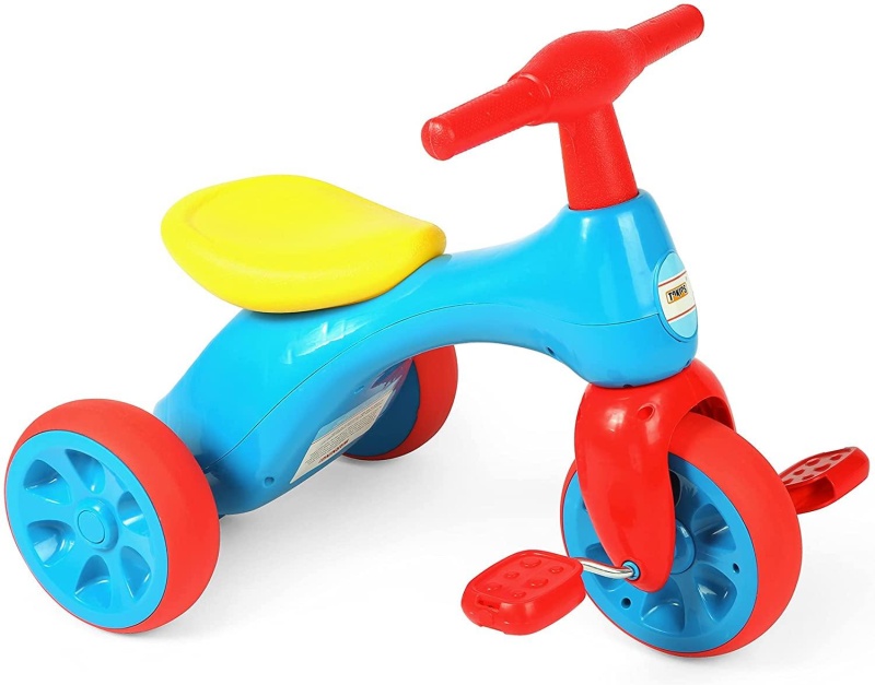 (Out Of Stock) Kids 3-Wheel Toy Trike - Baby Balance Walker Slide Toddler Tricycle Bike Bicycle With Foot Pedals - Indoor And Outdoor Use, Blue