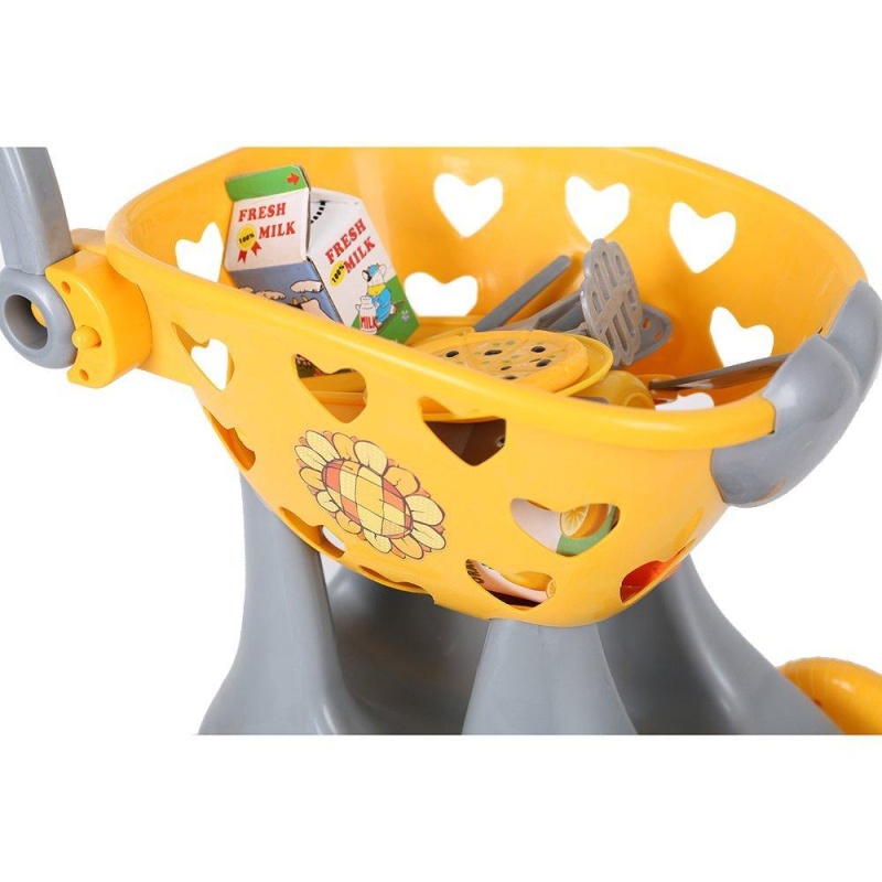Shopping Cart Hand Basket Pretend Play Toy For Kids