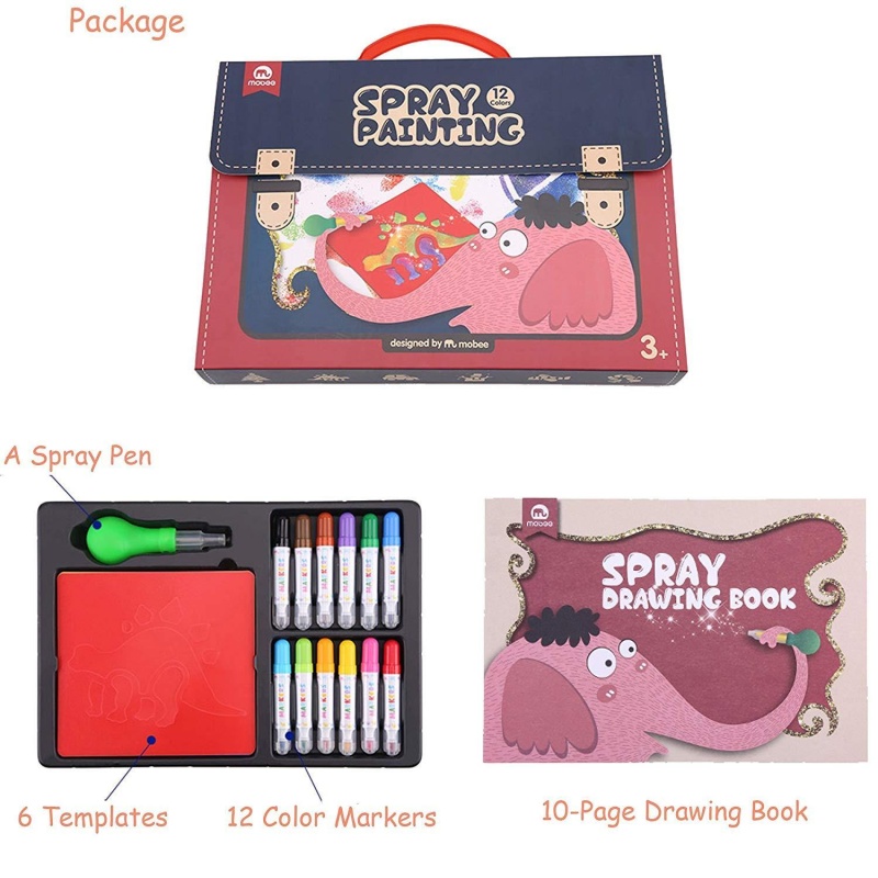 Spray Painting Set Toddlers Creative Drawing Toys Airbrush Marker Sprayer Art Kit