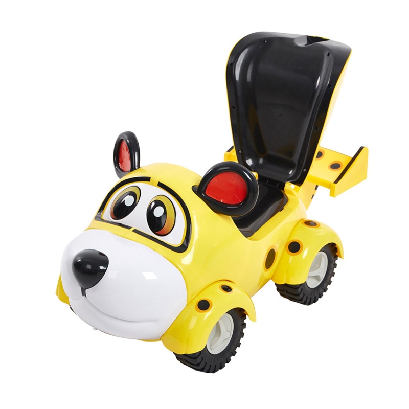 Cute Ride On Car For Toddlers To Enjoy Pushing And Riding Fun, With Backrest, Yellow