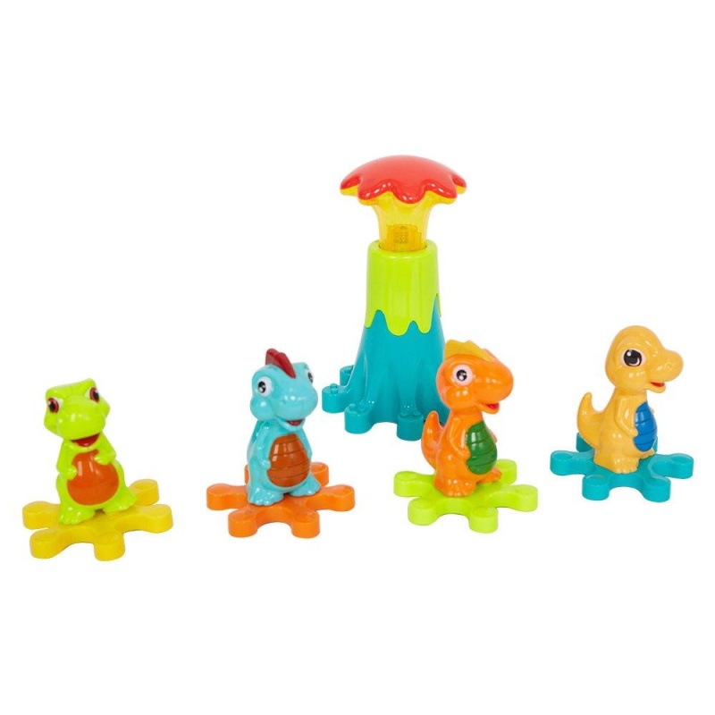 Electric Gear Dinosaur Park Blocks Play Set With Music And Light