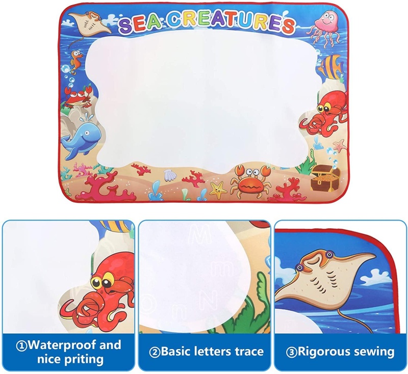 Water Doodle Mat 39 X 28 Inches Water Colors Drawing Board For Children Educational Toys For Kids Boys Girls