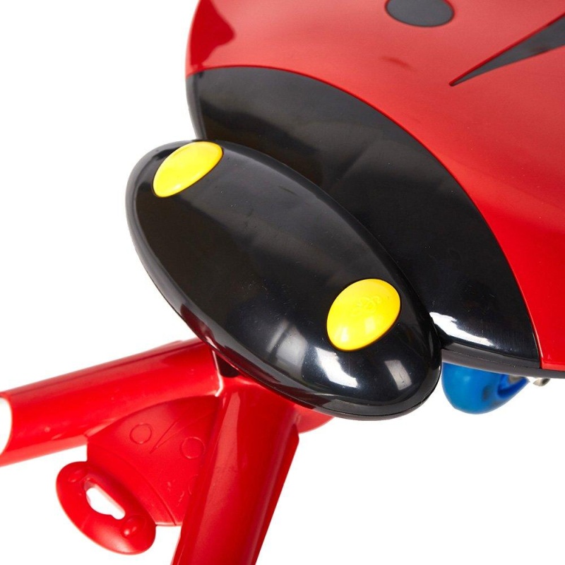 B/O Ride On Slide Car With Cute Ladybug Shape, With Music And Light, Red