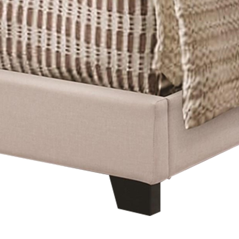 Modern Panel Twin Bed, Ivory