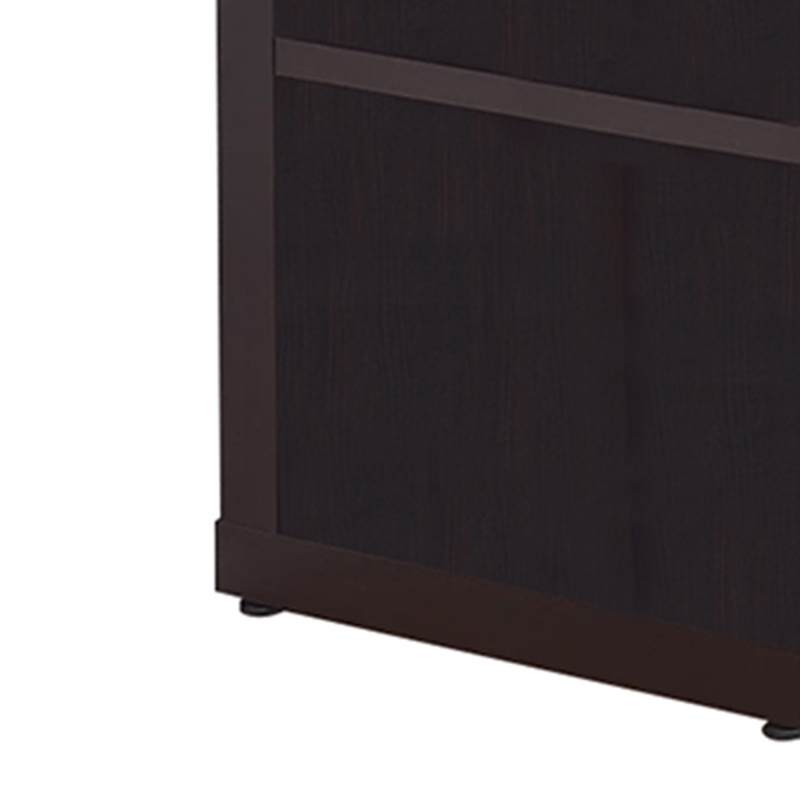 Radiant Brown Wooden Corner Bookcase