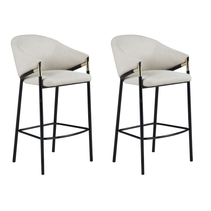 Fil 30 Inch Sloped Arm Barstools, Set of 2
