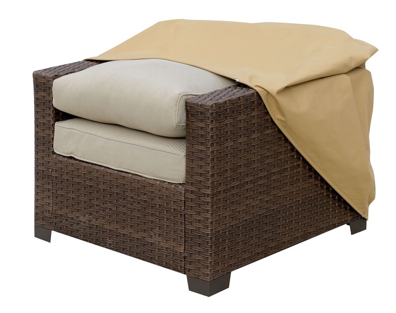 Fabric Dust Cover For Outdoor Chairs, Medium, Light Brown