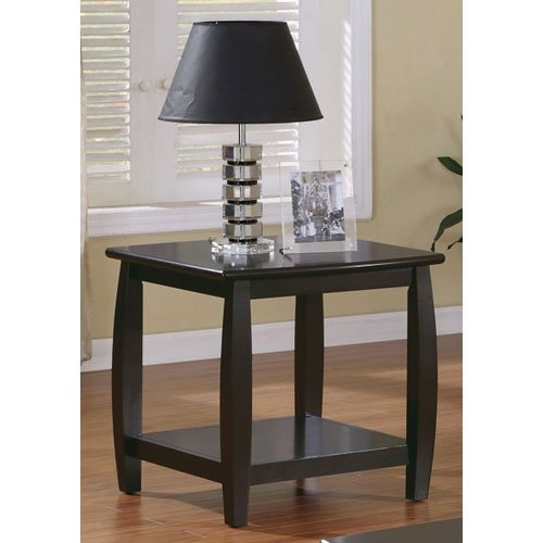 Buy Contemporary Style Solid Wood End Table With Slightly Rounded Shape ...