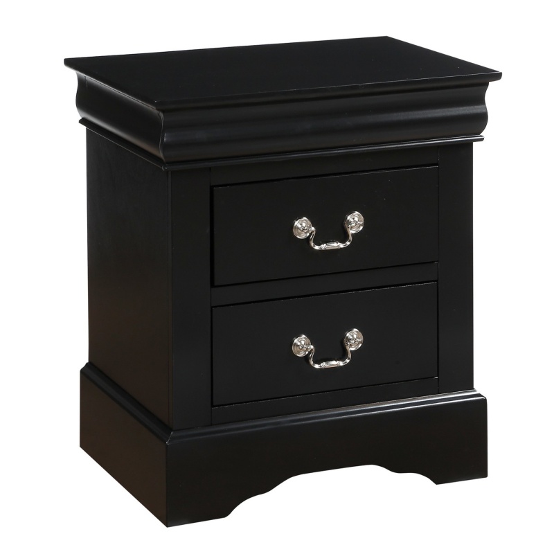 Traditional 2-Drawer Wood Nightstand