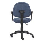 Boss Perfect Posture Deluxe Office Task Chair With Adjustable Arms, Blue