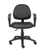 Boss Black Posture Chair W/ Loop Arms