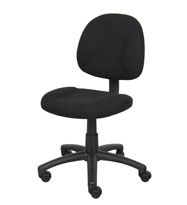 Boss Perfect Posture Deluxe Office Task Chair Without Arms, Black