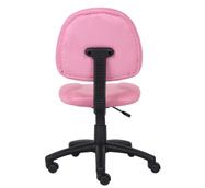 Boss Perfect Posture Deluxe Modern Microfiber Home Office Chair Without Arms, Pink
