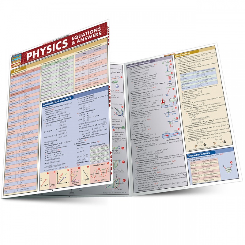 Quickstudy | Physics: Equations & Answers Laminated Study Guide