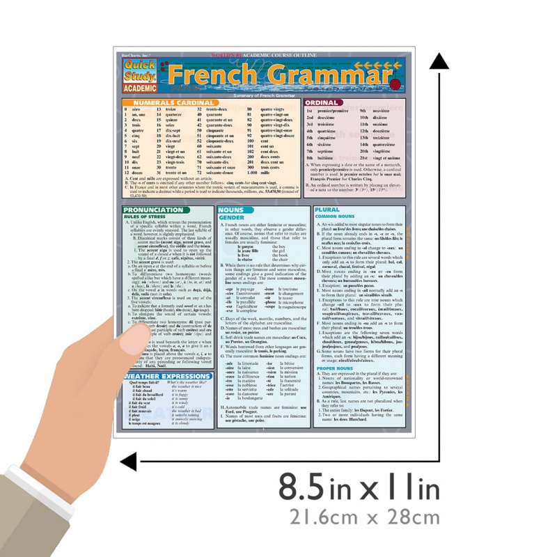 Quickstudy | French Grammar Laminated Study Guide