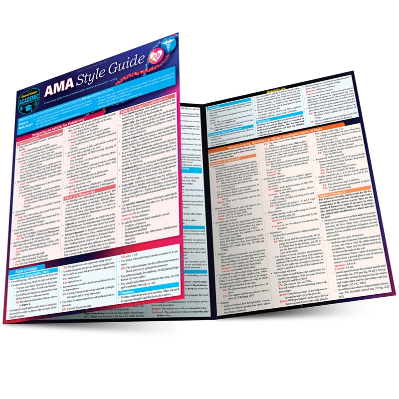 Buy AMA Style Guide Laminated Study Guide Online Quickstudy