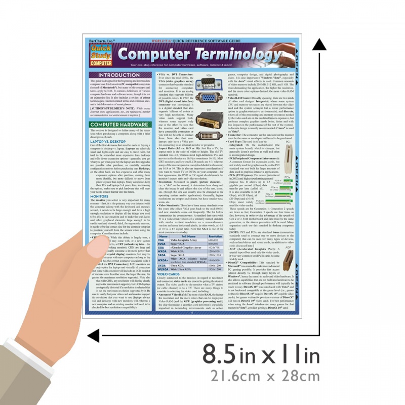 Quickstudy | Computer Terminology Laminated Reference Guide