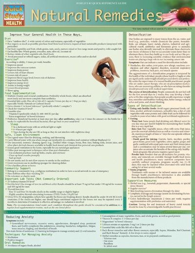 Quickstudy | Natural Remedies Laminated Reference Guide