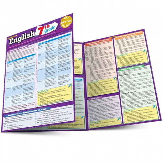 Quickstudy | English: 7Th Grade Laminated Study Guide