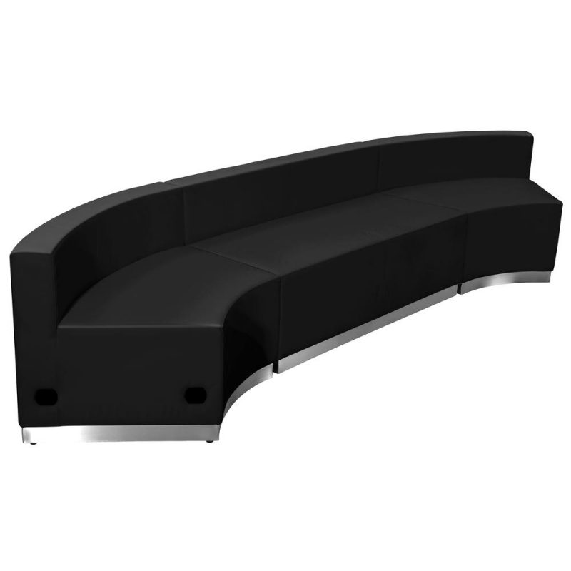 Alon Black Leathersoft Reception Configuration, 3 Pieces