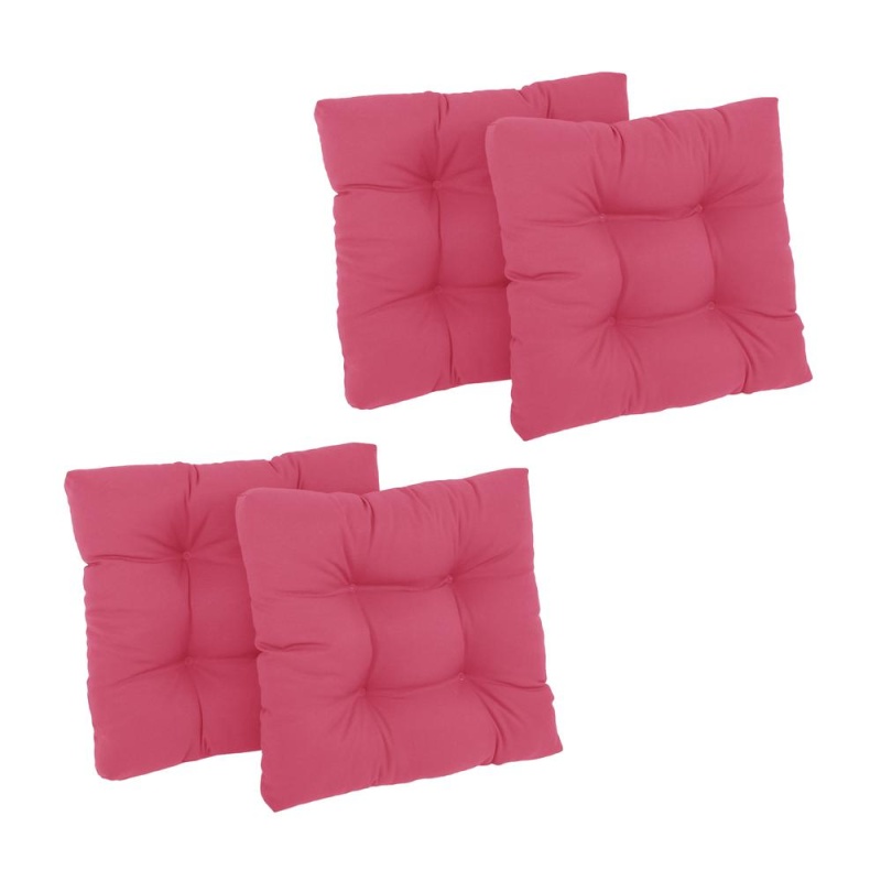 19-Inch Squared Twill Tufted Dining Chair Cushions (Set Of 4) 94005-4Ch-Tw-Bb