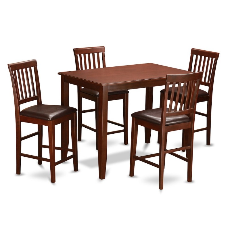 5 Pc Counter Height Dining Set-High Table And 4 Kitchen Chairs