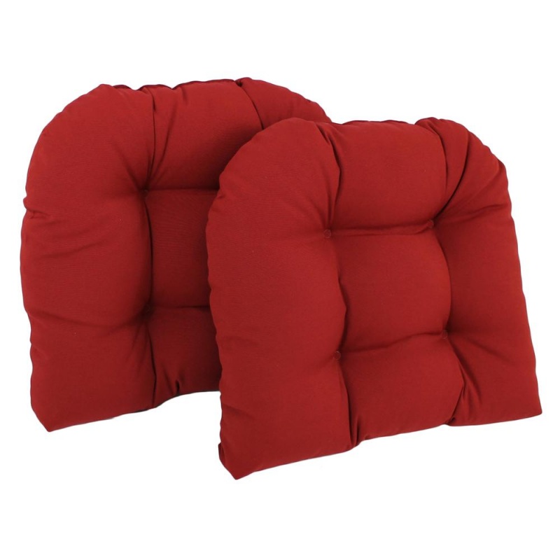19-Inch U-Shaped Twill Tufted Dining Chair Cushion (Set Of 2)