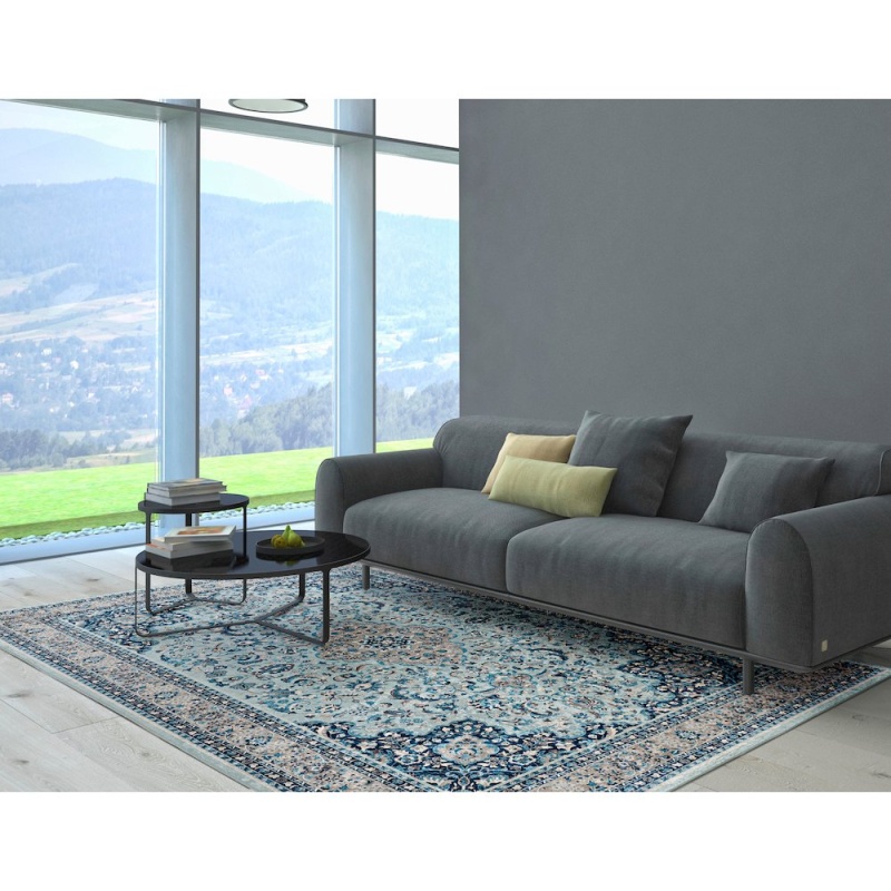 Emerald Barton Blue & Ivory 6.7X9.7, Rug