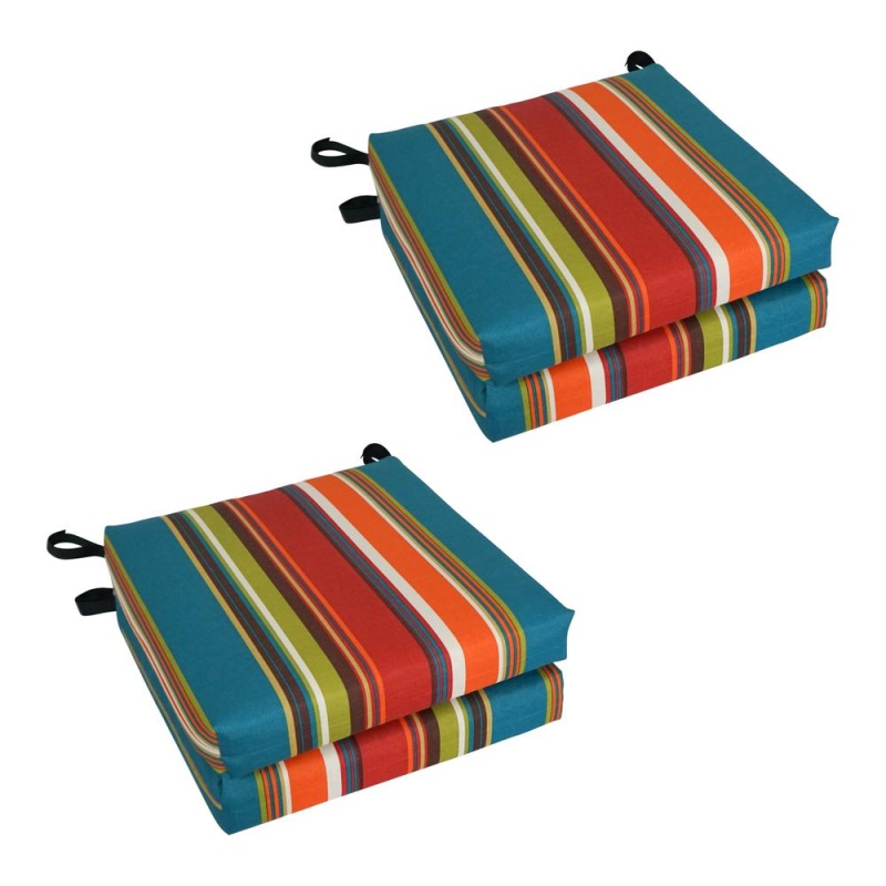 Set Of 4 Outdoor Chair Cushions, Westport Teal