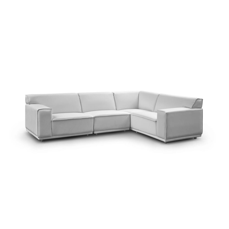 Parker Modular Sofa Chair Left Arm When Facing White Faux Leather Pieces Create Any Sofa