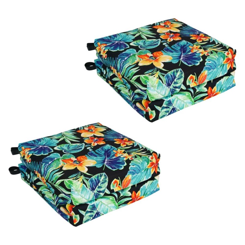 Set of 4 Outdoor Chair Cushions, Beachcrest Caviar