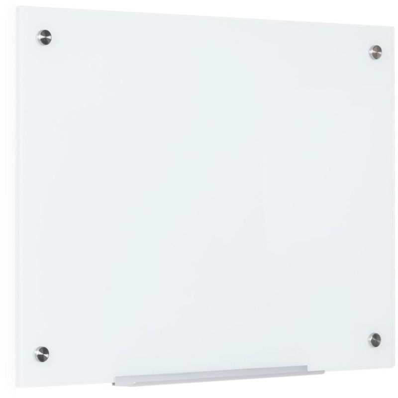 Bi-Silque Magnetic Glass Dry Erase Board - 18" (1.5 Ft) Width X 24" (2 Ft) Height - White Glass Surface - Rectangle - Horizontal/Vertical - 1 Each