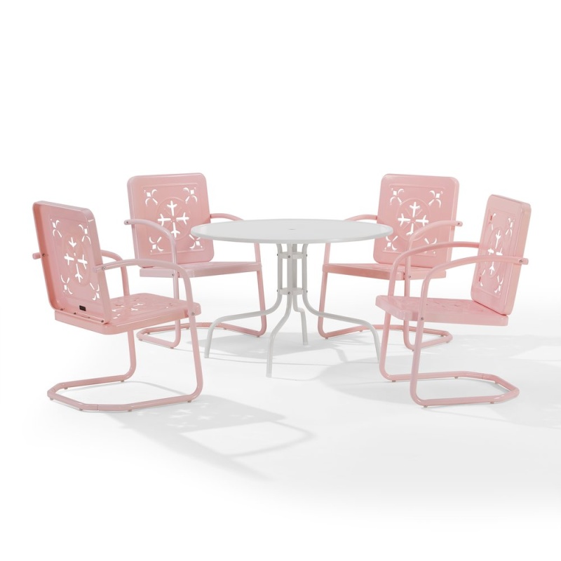 Azalea 5-Piece Round Retro Outdoor Dining Set