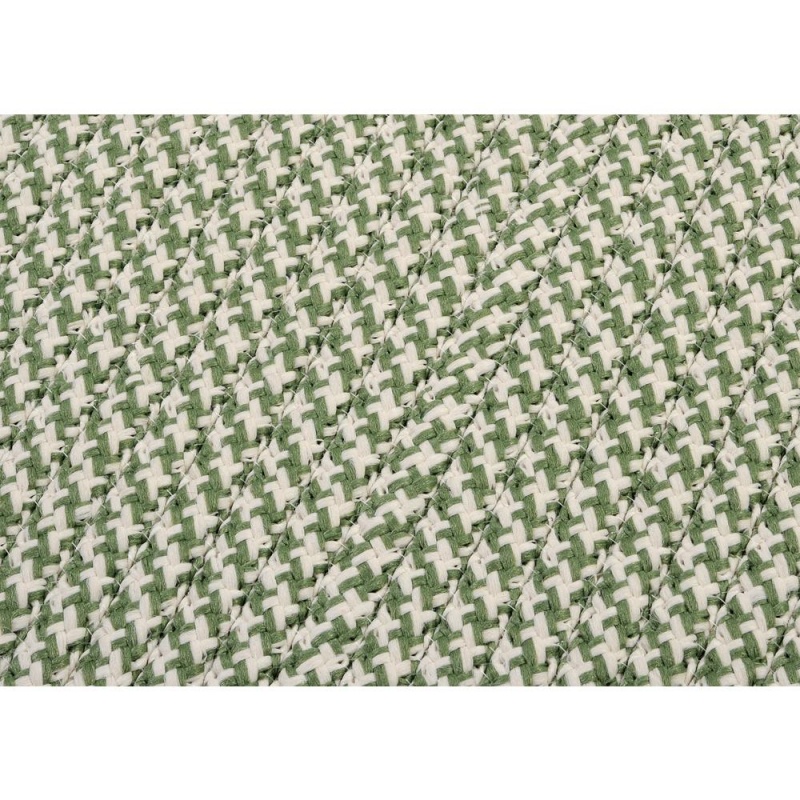 Outdoor Houndstooth Tweed - Leaf Green 9' Square