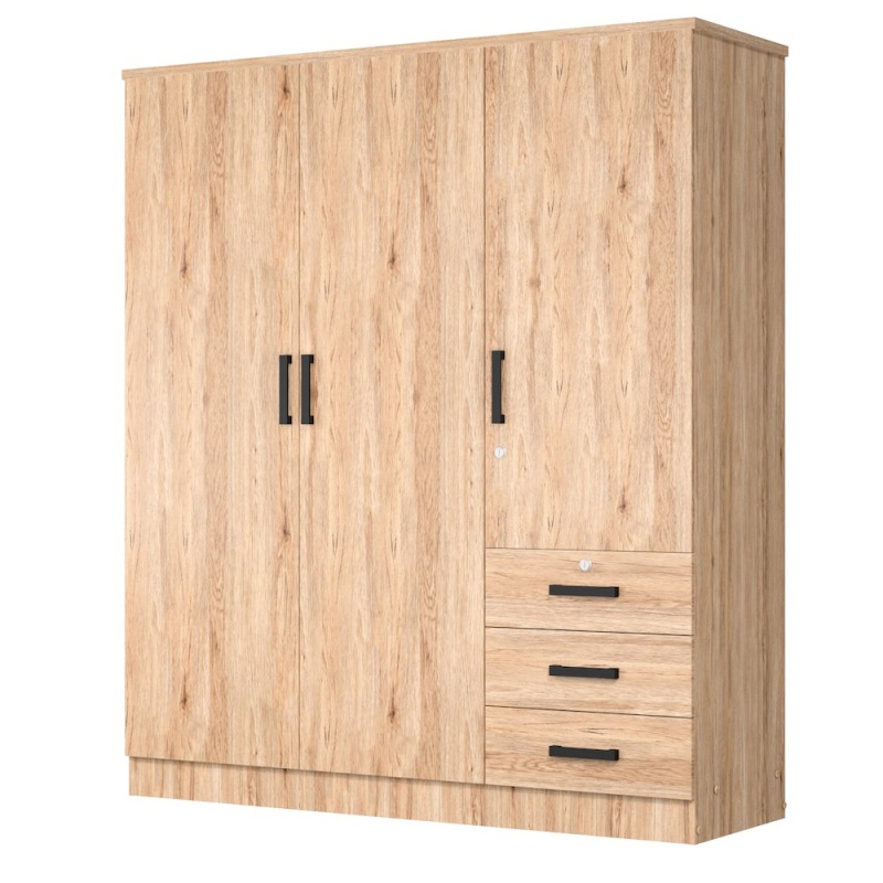 Violet Wardrobe Closet 3 Doors And 3 Drawers