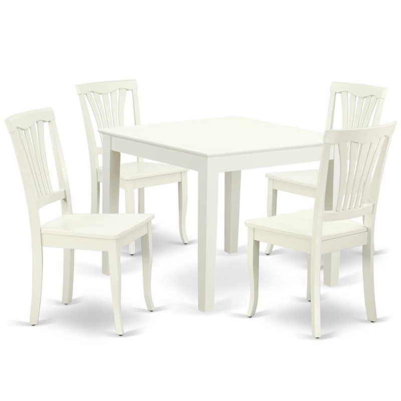 Dining Room Set Linen White, Oxav5-Lwh-w
