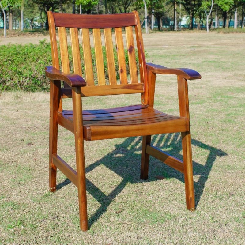 Highland Acacia Texana Arm Chair, Stain