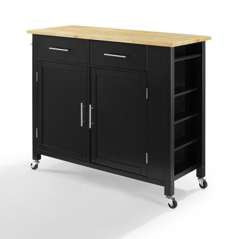 Savannah Wood Top Full-Size Kitchen Island/Cart